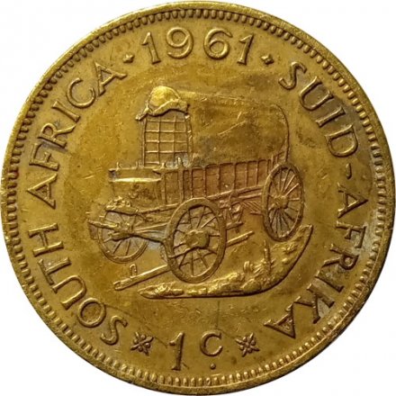 ЮАР 1 цент 1961 год