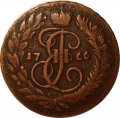 2 копейки 1766 год ММ (большая заготовка) Екатерина II (1762 - 1796) - F