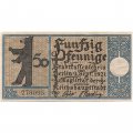 Германия (нотгельд) 50 пфеннигов 1921 год - Серия &quot;Районы Берлина&quot;. Пренцлауэр-Берг. Мюленберг перед воротами Пренцлауэра в 1822 году (вид 4) - UNC