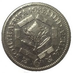 ЮАР 6 пенсов 1933 год