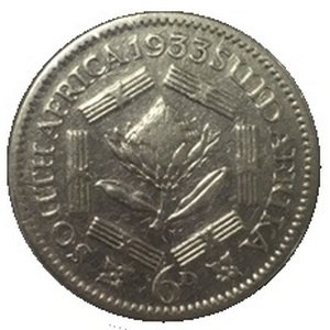 ЮАР 6 пенсов 1933 год