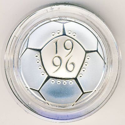 Великобритания 2 фунта 1996 год - Чемпионат Европы по футболу (серебро)