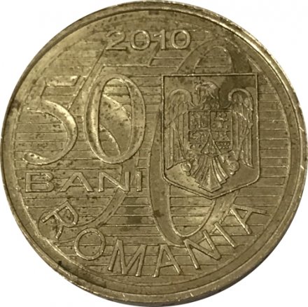 Румыния 50 бани 2010 год - 100 лет первому полету Аурела Влайка