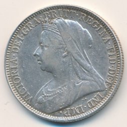 Великобритания 2 шиллинга (1 флорин) 1897 год