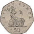 Великобритания 50 пенсов 1997 год (27.3 мм)