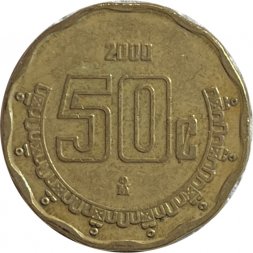 Мексика 50 сентаво 2000 год