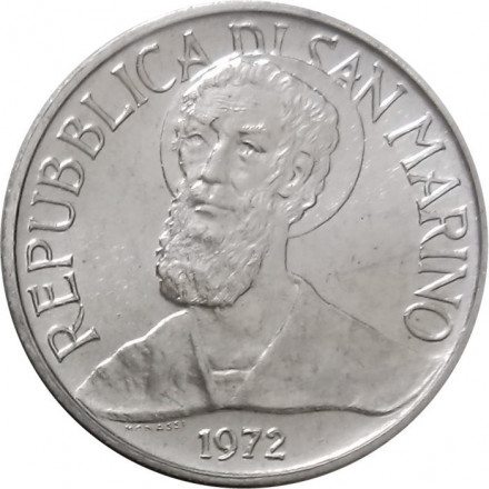 Сан-Марино 1 лира 1972 год - Святой Марин