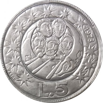 Сан-Марино 5 лир 1973 год - Святые