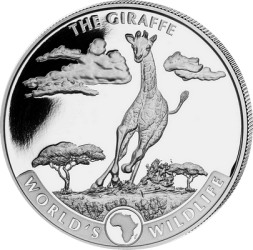 Конго 20 франков 2019 год - Дикая природа мира - Жираф