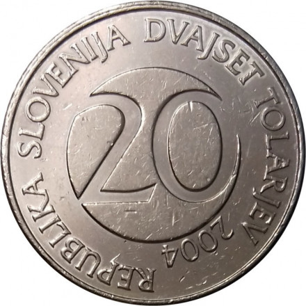 Словения 20 толаров 2004 год - Белый аист