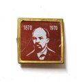 Значок Ленин 1870-1970, стекло, на зажимах