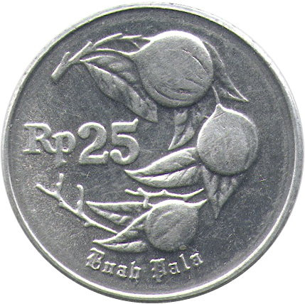 Индонезия 25 рупий 1996 год