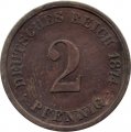 Германия 2 пфеннига 1874 год (A)