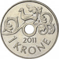 Норвегия 1 крона 2011 год