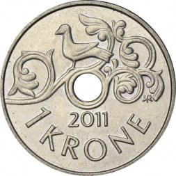 Норвегия 1 крона 2011 год