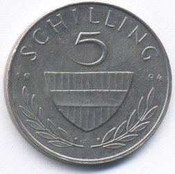 Австрия 5 шиллингов 1994 год