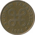 Финляндия 1 пенни 1964 год - Крест святого Иоанна