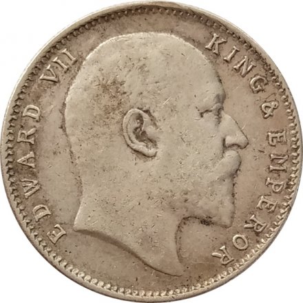 Британская Индия 1 рупия 1904 год (без отметки монетного двора)