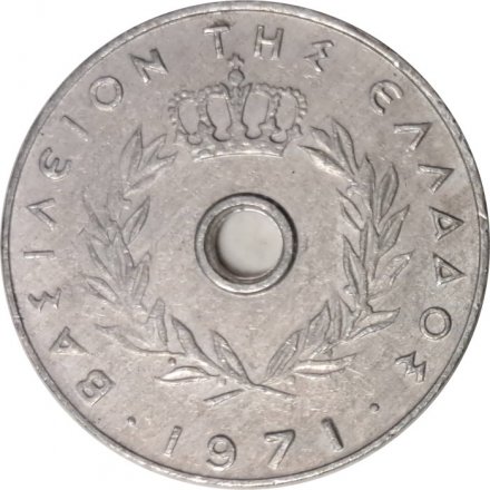 Греция 10 лепт 1971 год