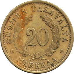 Финляндия 20 марок 1938 год (маленький тираж)