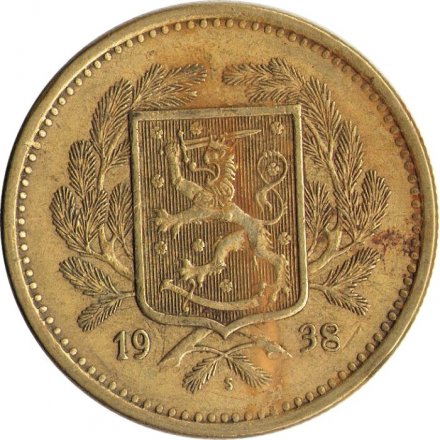 Финляндия 20 марок 1938 год (маленький тираж)