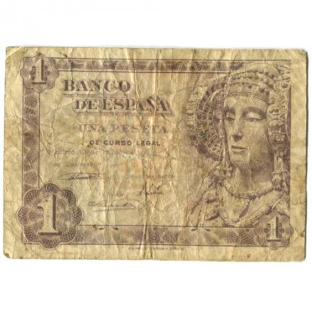 Испания 1 песета 1948 год - G