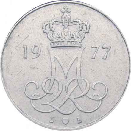 Дания 10 эре 1977 год - Королева Маргрете II