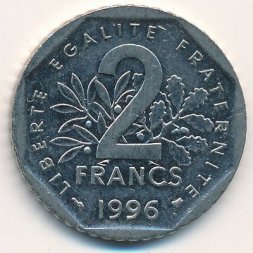 Франция 2 франка 1996 год