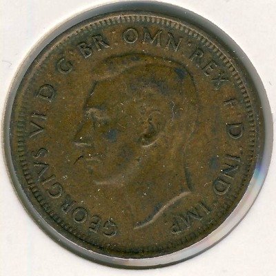 Австралия 1/2 пенни 1945 год