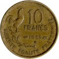 Франция 10 франков 1951 год (B)
