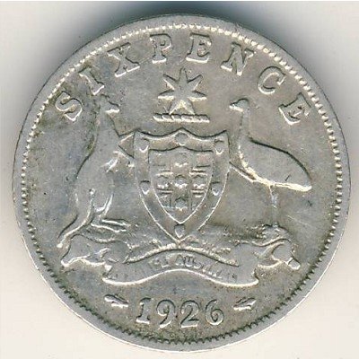 Австралия 6 пенсов 1926 год