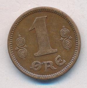 Дания 1 эре 1921 год