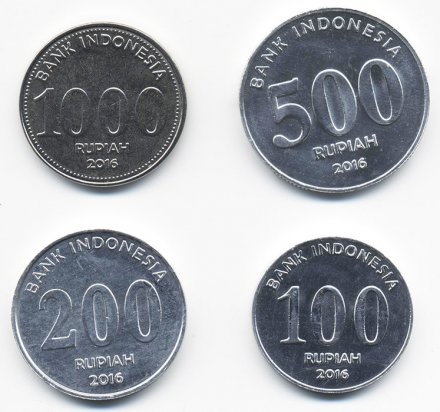 Набор из 4 монет Индонезия 2016 год - Выдающиеся личности