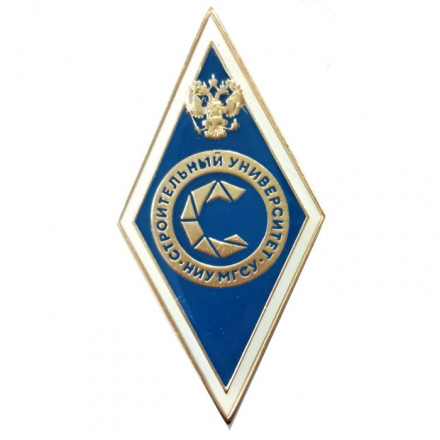 Академический нагрудный знак &quot;НИУ МГСУ&quot;, латунь
