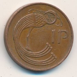 Монета Ирландия 1 пенни 1993 год