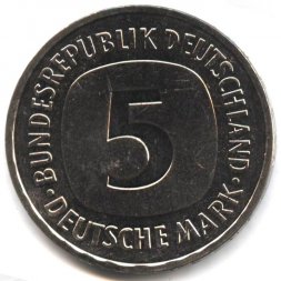 ФРГ 5 марок 1985 год. - D