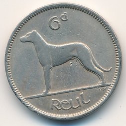 Ирландия 6 пенсов 1945 год