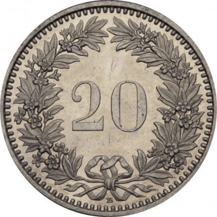 Швейцария 20 раппенов 2011 год