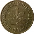 ФРГ 5 пфеннигов 1987 год - G