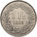 Швейцария 1 франк 1985 год