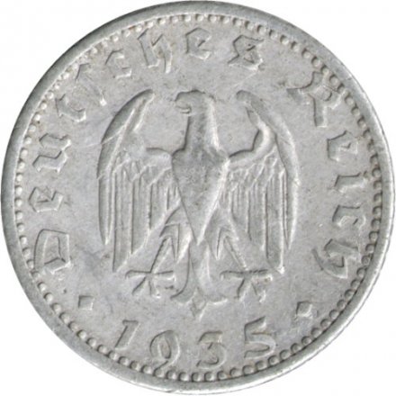 Третий Рейх 50 рейхспфеннигов 1935 год (Е)