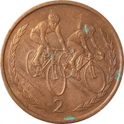 Остров Мэн 2 пенса 1998 год - Велоспорт