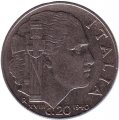 Италия 20 чентезимо 1940 год - Король Виктор Эммануил III (не магнетик)