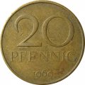 ГДР 20 пфеннигов 1969 год - VF