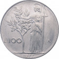 Италия 100 лир 1977 год - Минерва