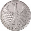 ФРГ 5 марок 1951 - Орёл - D