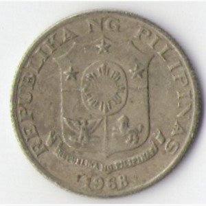 Филиппины 10 сентимо 1968 год
