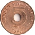 Филиппины 5 сентимо 1995 год
