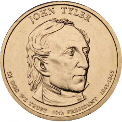 США 1 доллар 2009 год - Джон Тайлер (D)