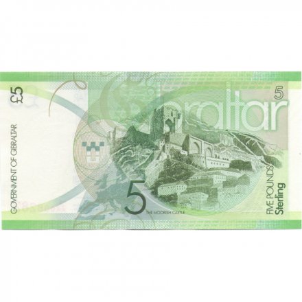 Гибралтар 5 фунтов 2011 год - Портрет королевы Елизаветы II. Крепость Муриш UNC